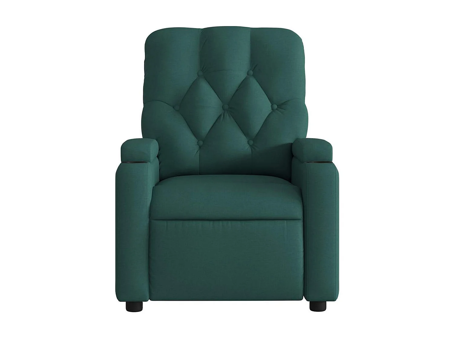 Fauteuil de massage inclinable Vert foncé Tissu