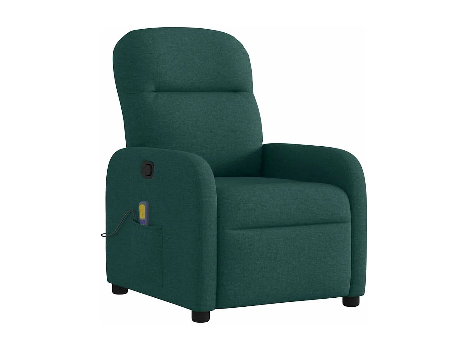 Fauteuil de massage inclinable Vert foncé Tissu