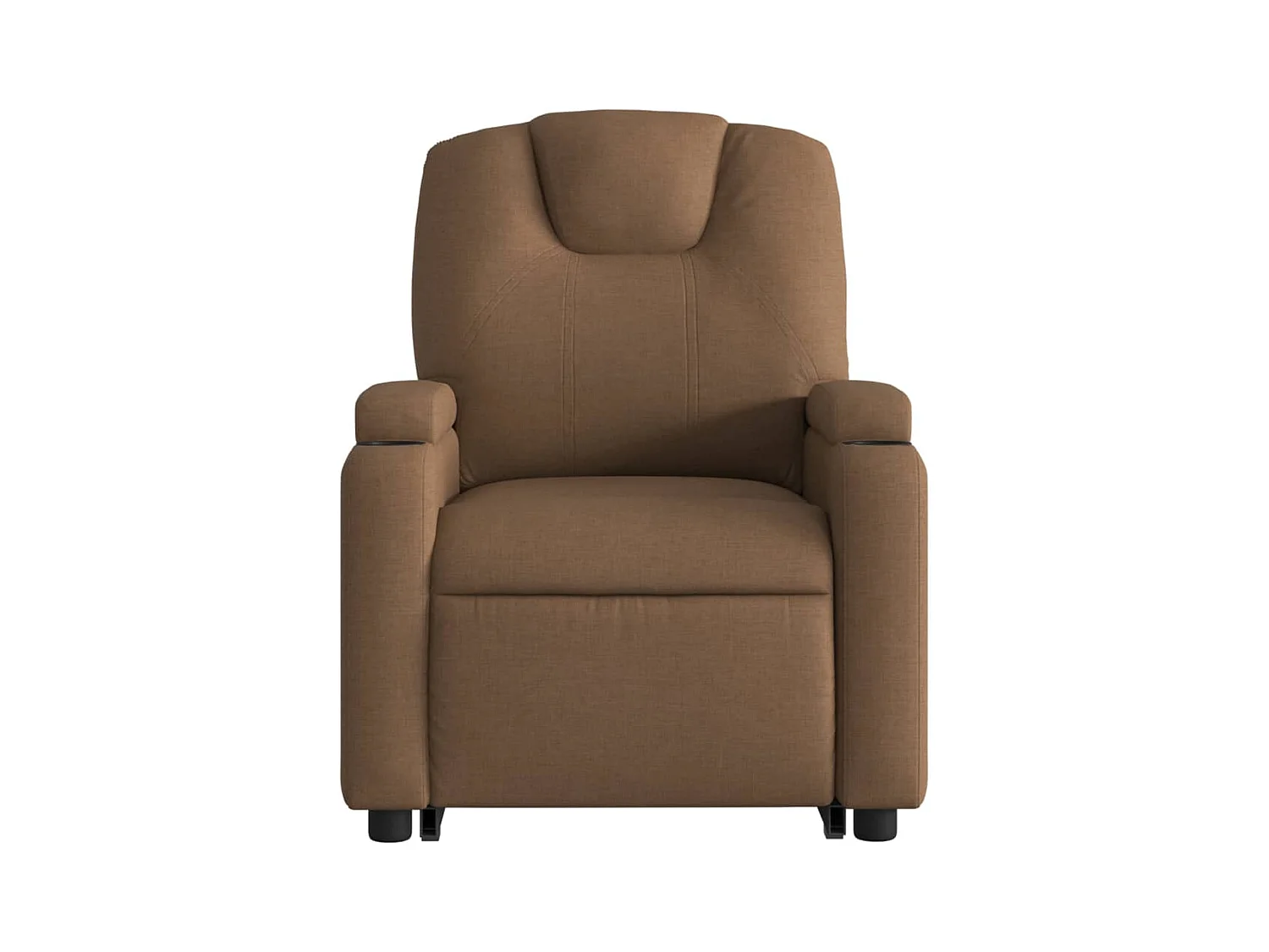 Fauteuil inclinable électrique marron tissu