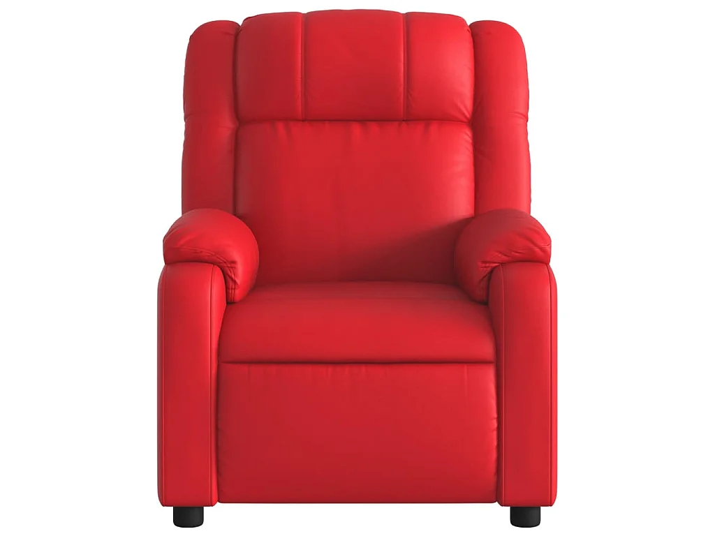 Fauteuil de massage inclinable rouge similicuir