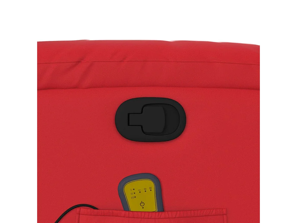 Fauteuil de massage inclinable rouge similicuir