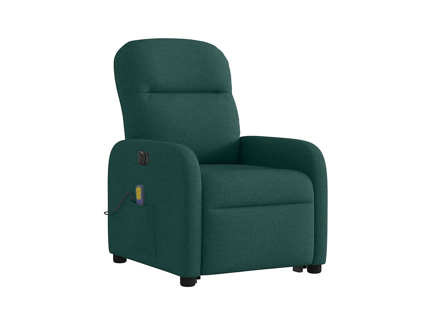 Fauteuil inclinable de massage électrique Vert foncé Tissu