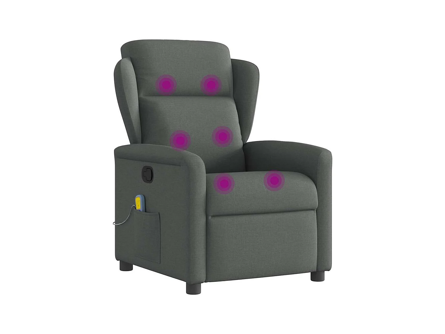 Massagestoel verstelbaar stof donkergrijs