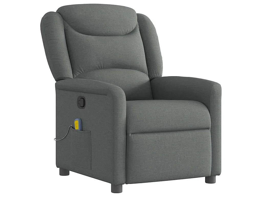 Massagesessel Dunkelgrau Stoff