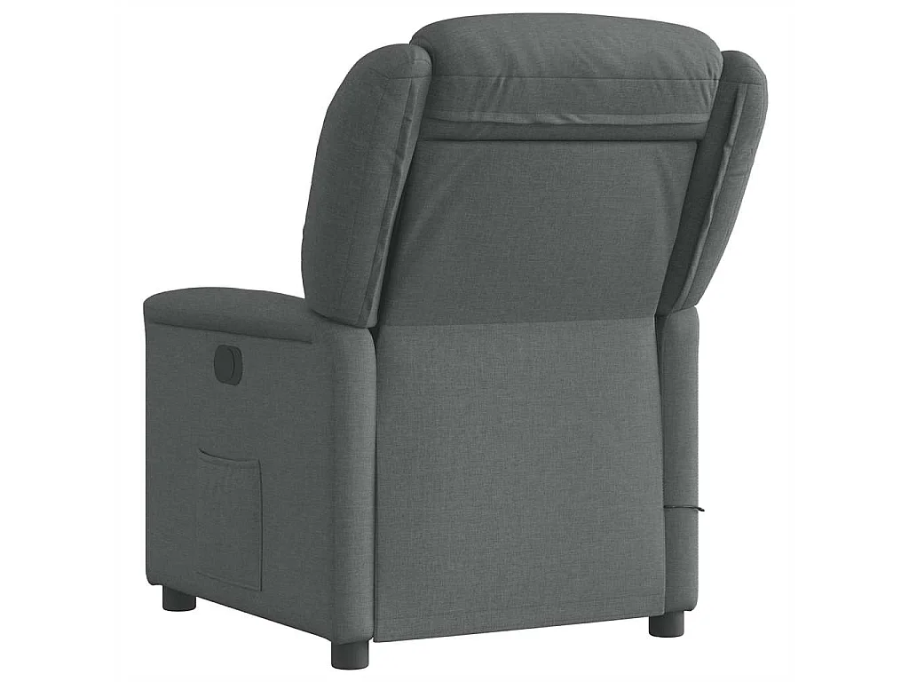 Massagesessel Dunkelgrau Stoff
