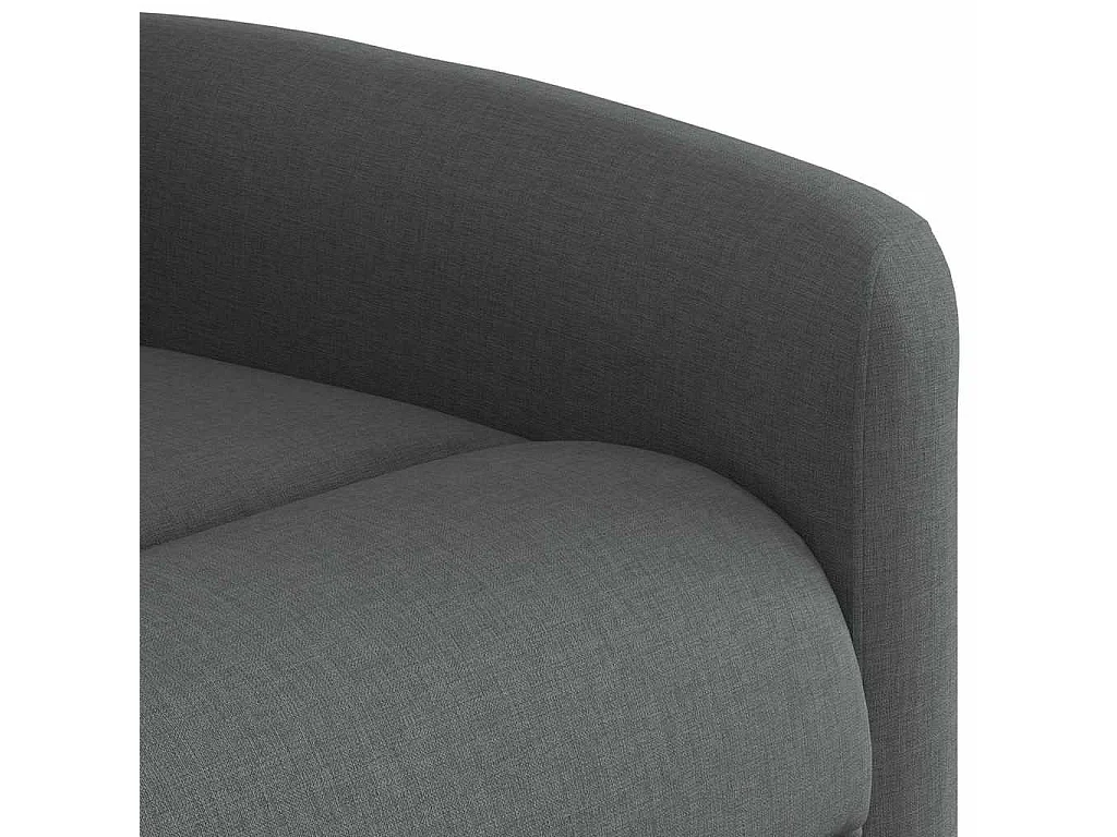 Fauteuil de massage inclinable Gris foncé Tissu