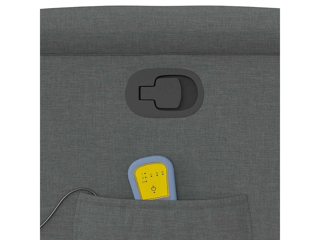 Fauteuil de massage inclinable Gris foncé Tissu