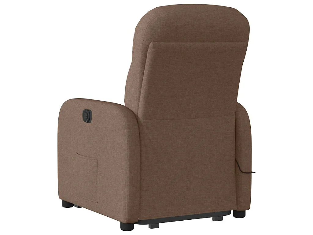 Fauteuil inclinable de massage électrique Marron Tissu
