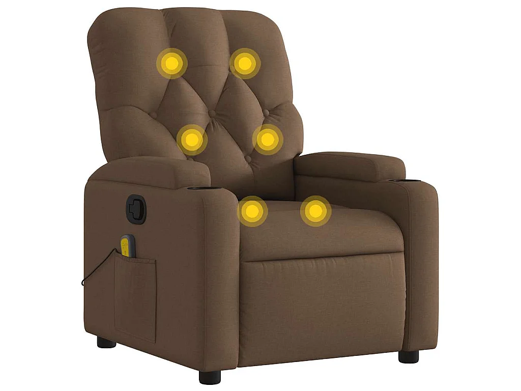 Massagestoel verstelbaar stof bruin