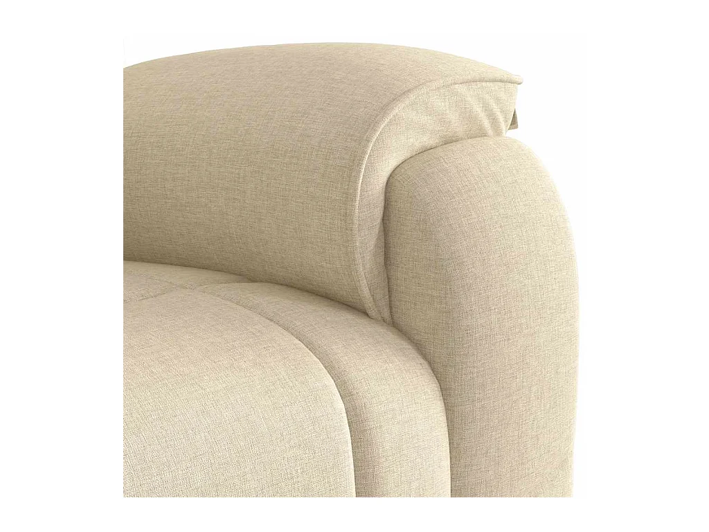 Massagestoel verstelbaar stof crèmekleurig