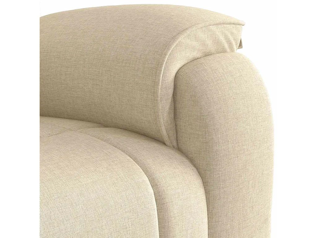 Fauteuil de massage inclinable Crème Tissu