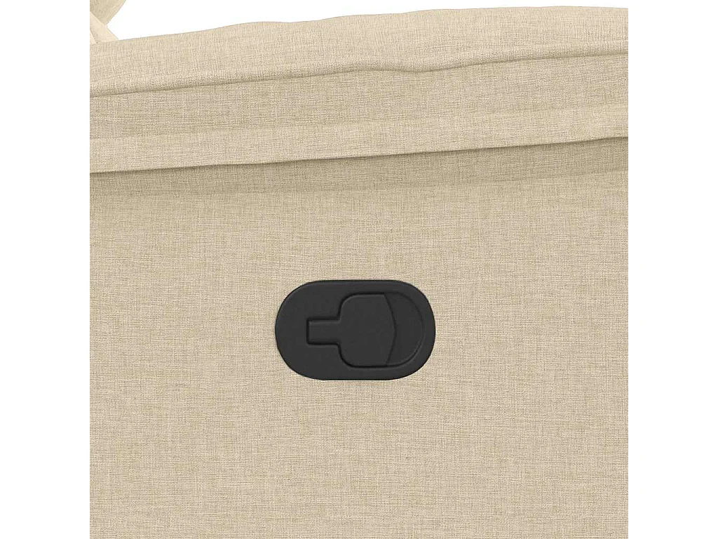 Fauteuil de massage inclinable Crème Tissu