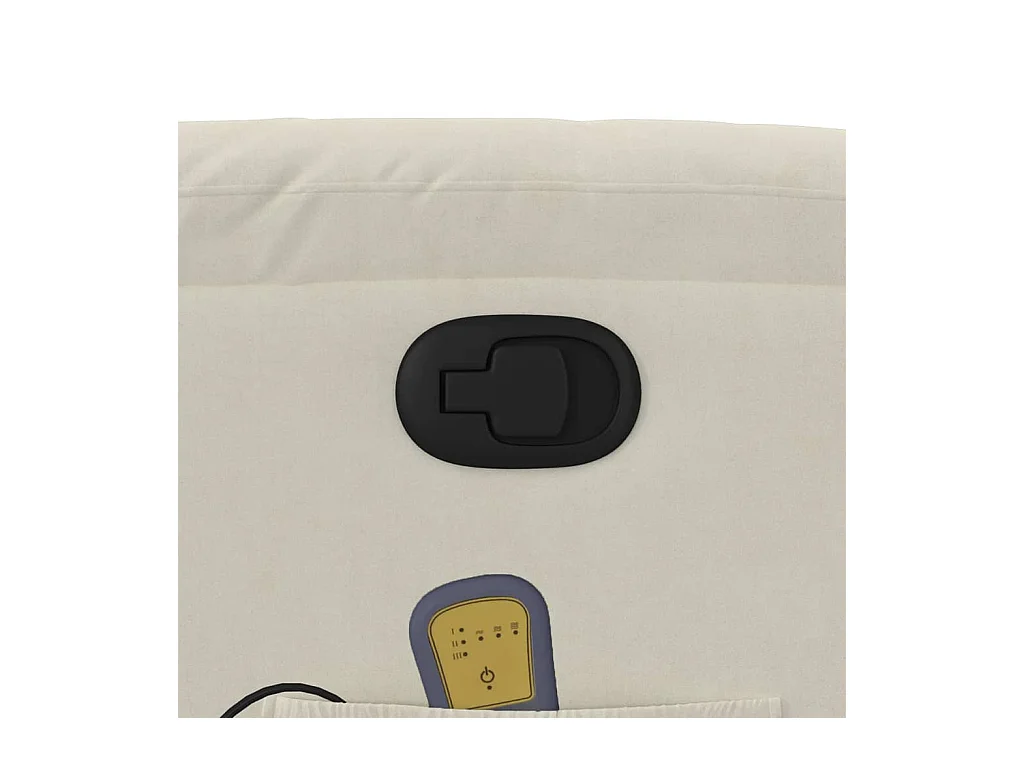 Sillón de masaje reclinable de terciopelo crema