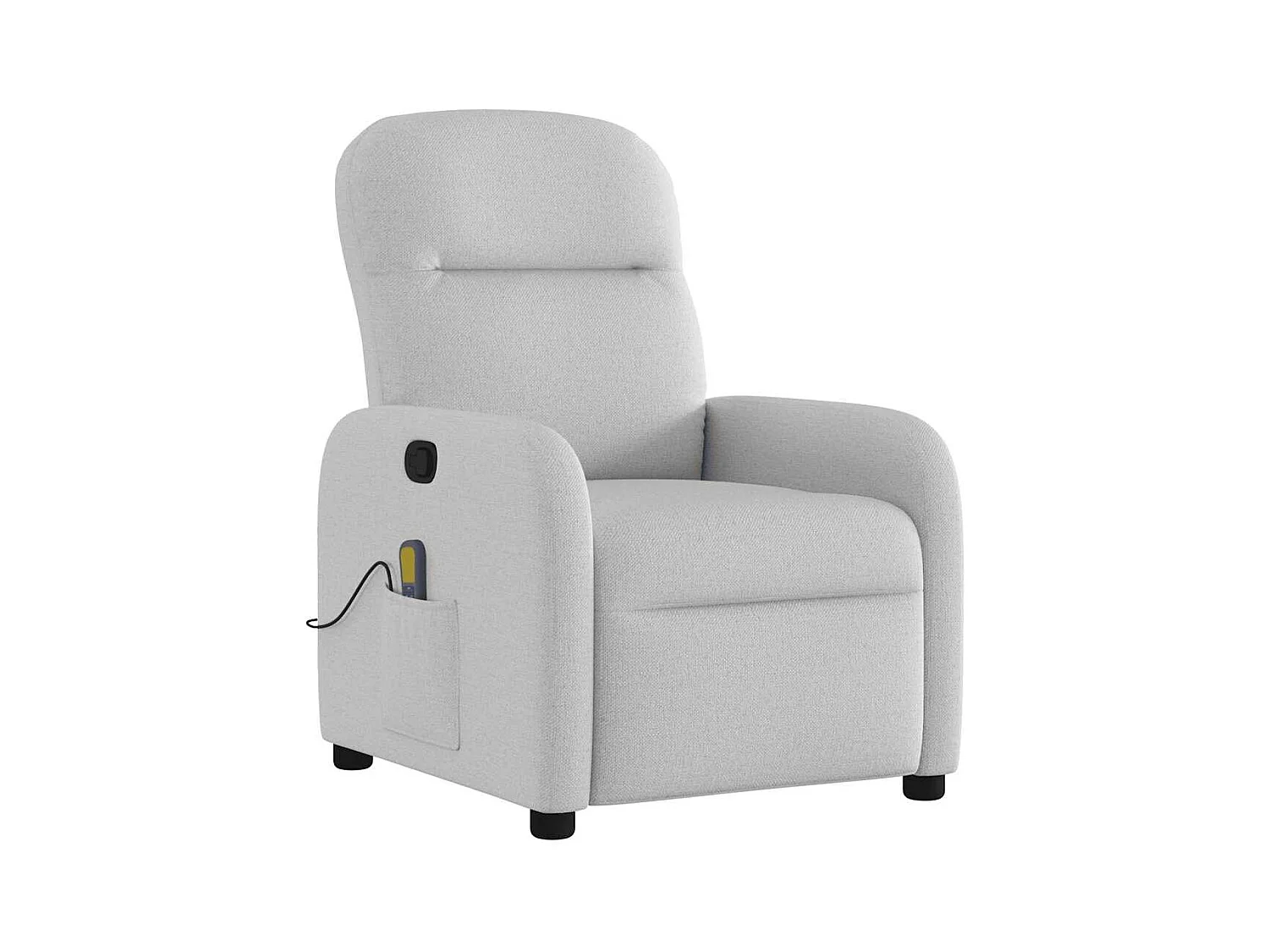 Cadeira de massagem reclinável tecido cinzento