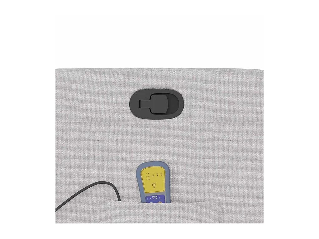 Cadeira de massagem reclinável tecido cinzento