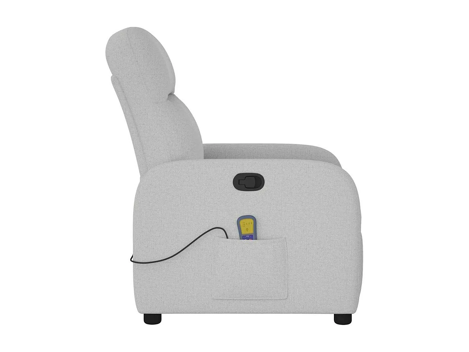 Fauteuil de massage inclinable gris nuage tissu