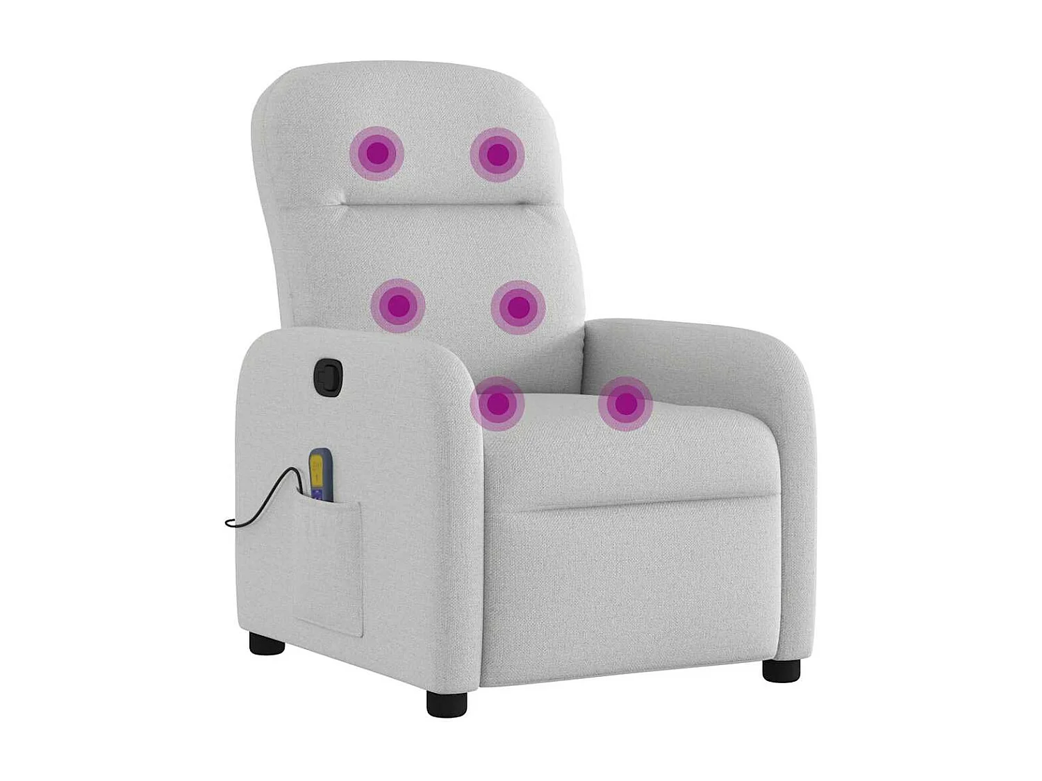 Fauteuil de massage inclinable gris nuage tissu