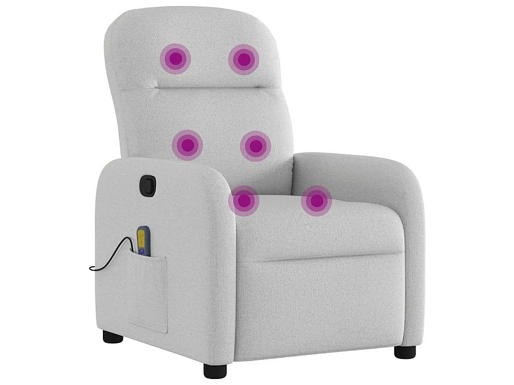 Massagesessel Wolkengrau Stoff