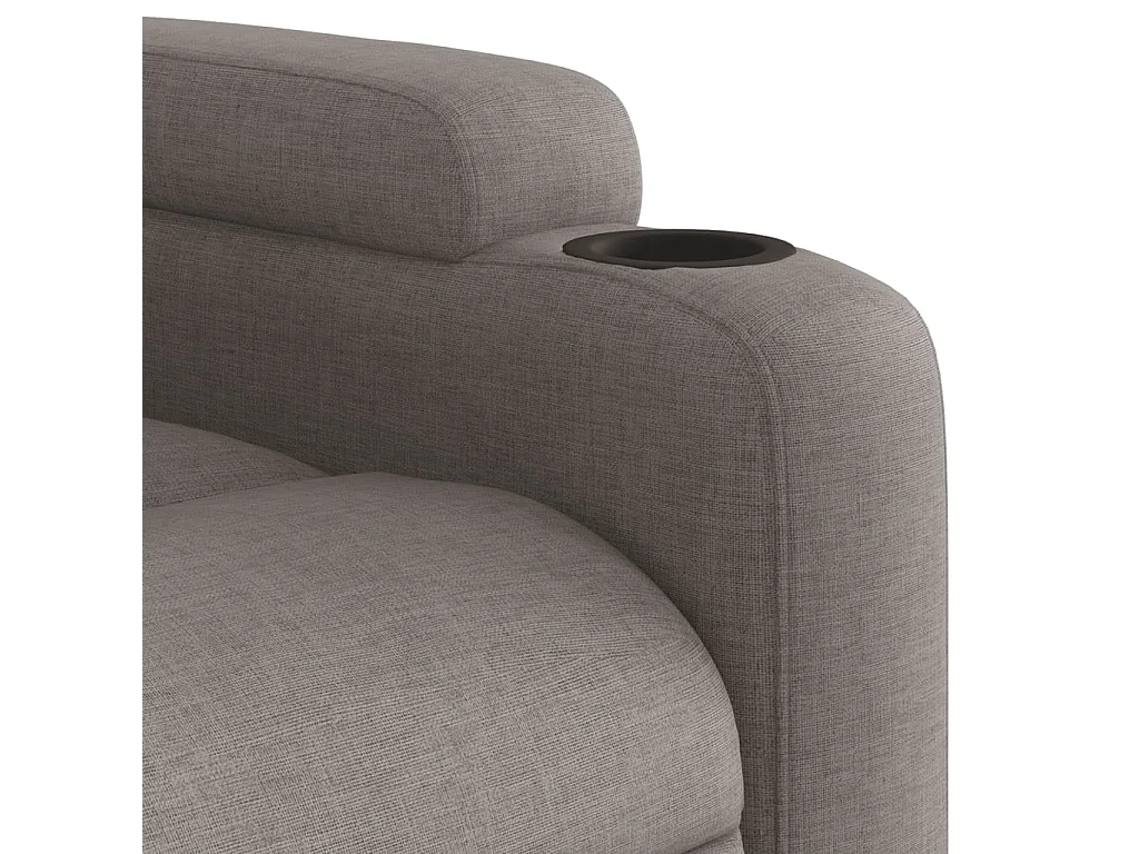 Fauteuil inclinable électrique Taupe Tissu