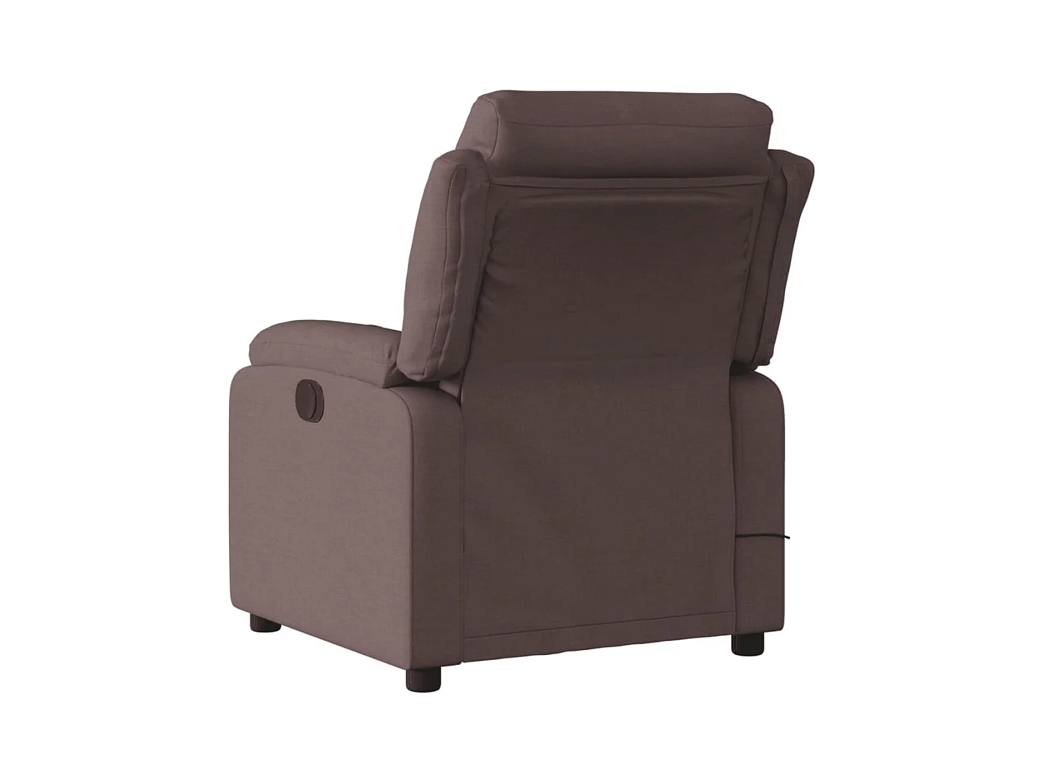 Fauteuil de massage inclinable électrique Marron foncé Tissu