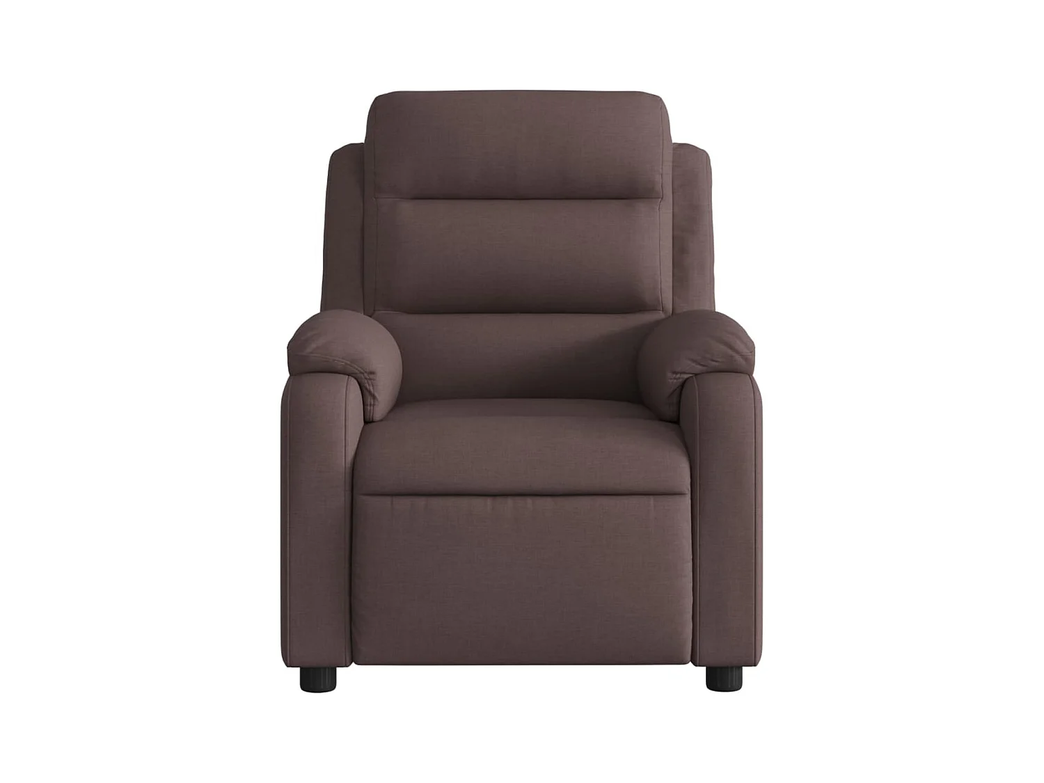 Fauteuil de massage inclinable électrique Marron foncé Tissu