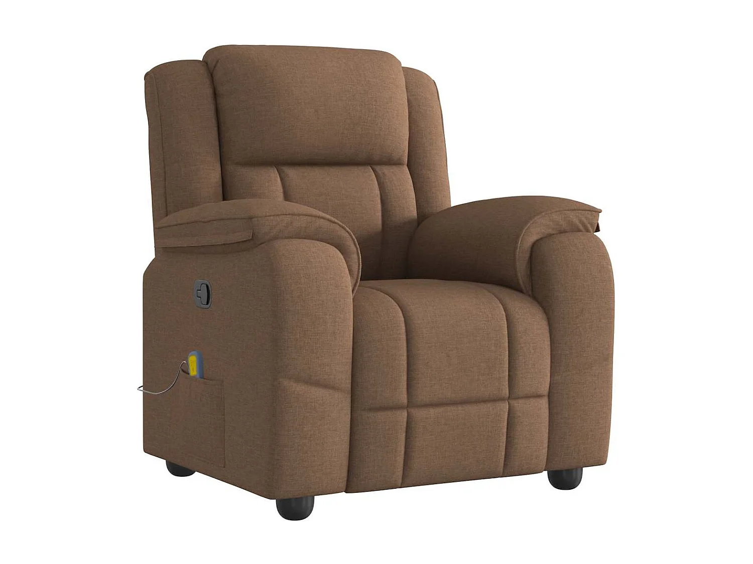 Fauteuil de massage inclinable Marron Tissu
