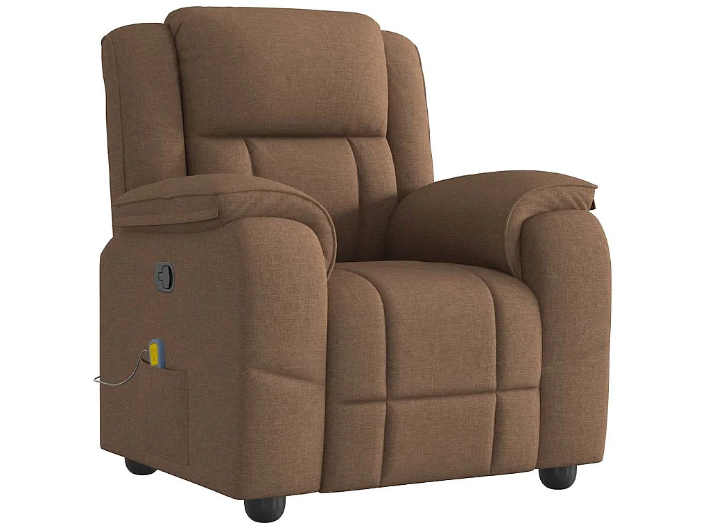 Fauteuil de massage inclinable Marron Tissu