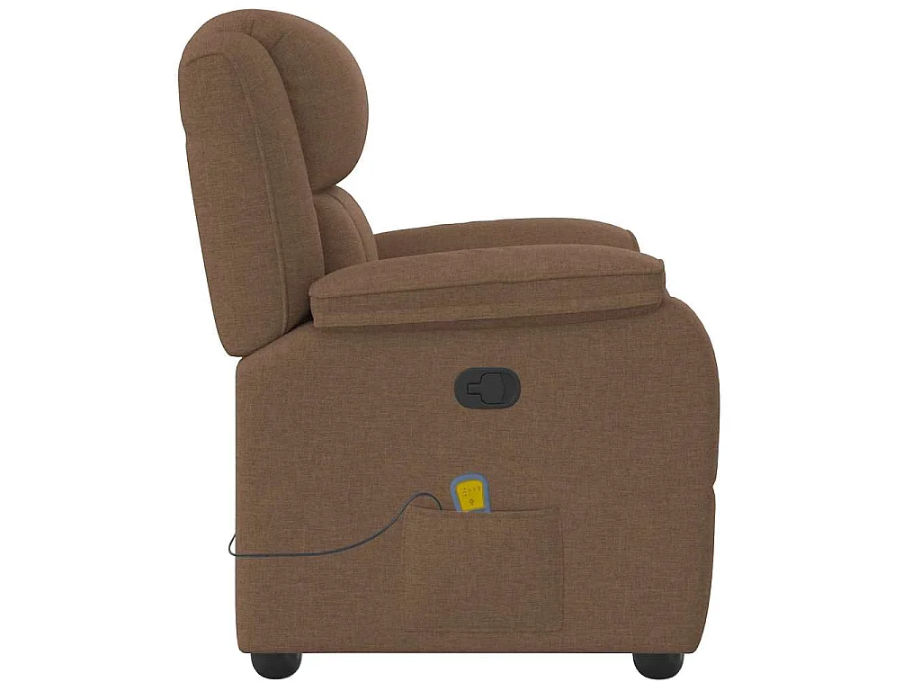 Fauteuil de massage inclinable Marron Tissu