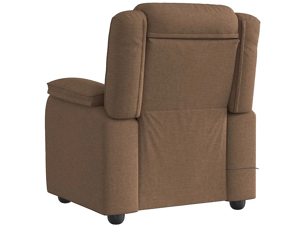 Fauteuil de massage inclinable Marron Tissu