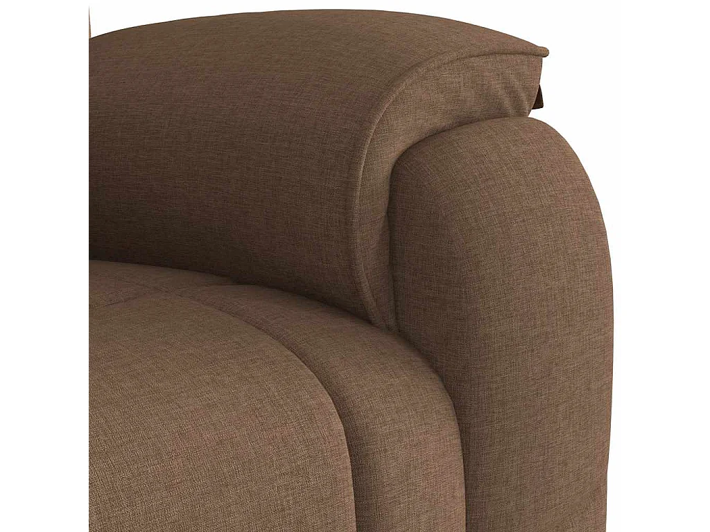 Fauteuil de massage inclinable Marron Tissu