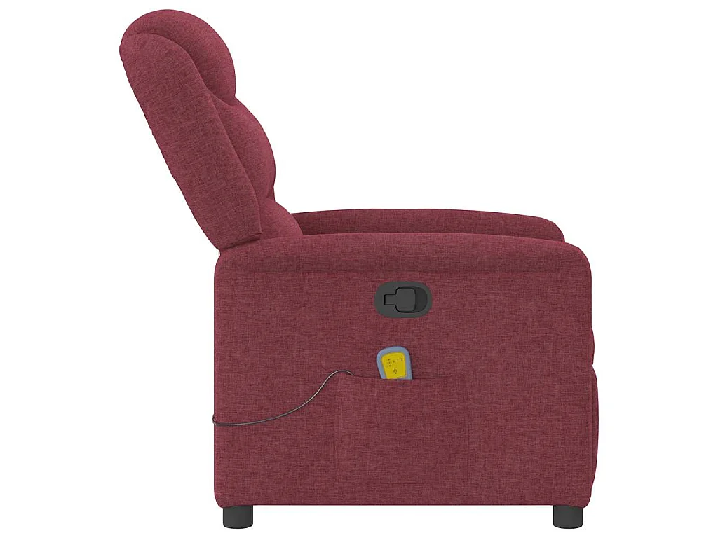 Massagesessel Weinrot Stoff