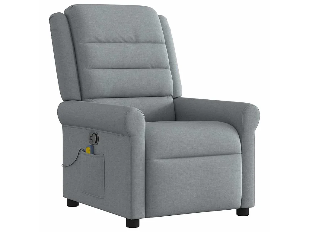 Fauteuil de massage inclinable Gris clair Tissu