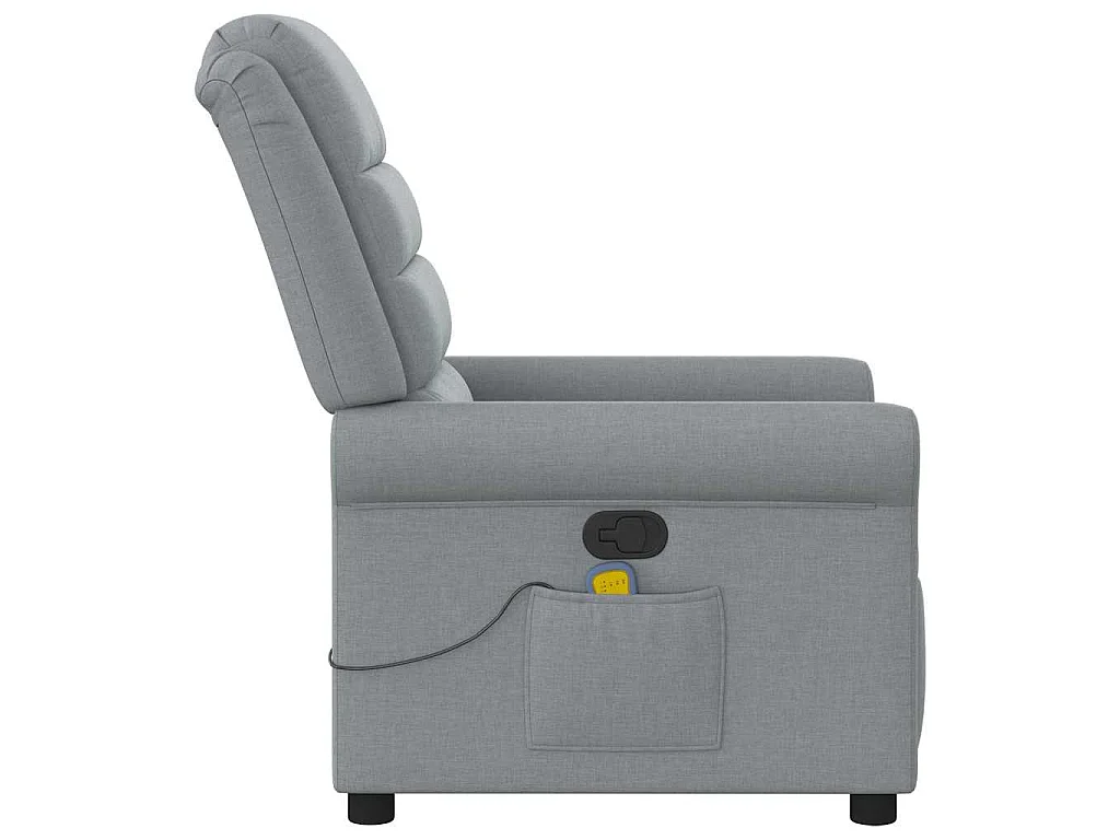 Fauteuil de massage inclinable Gris clair Tissu