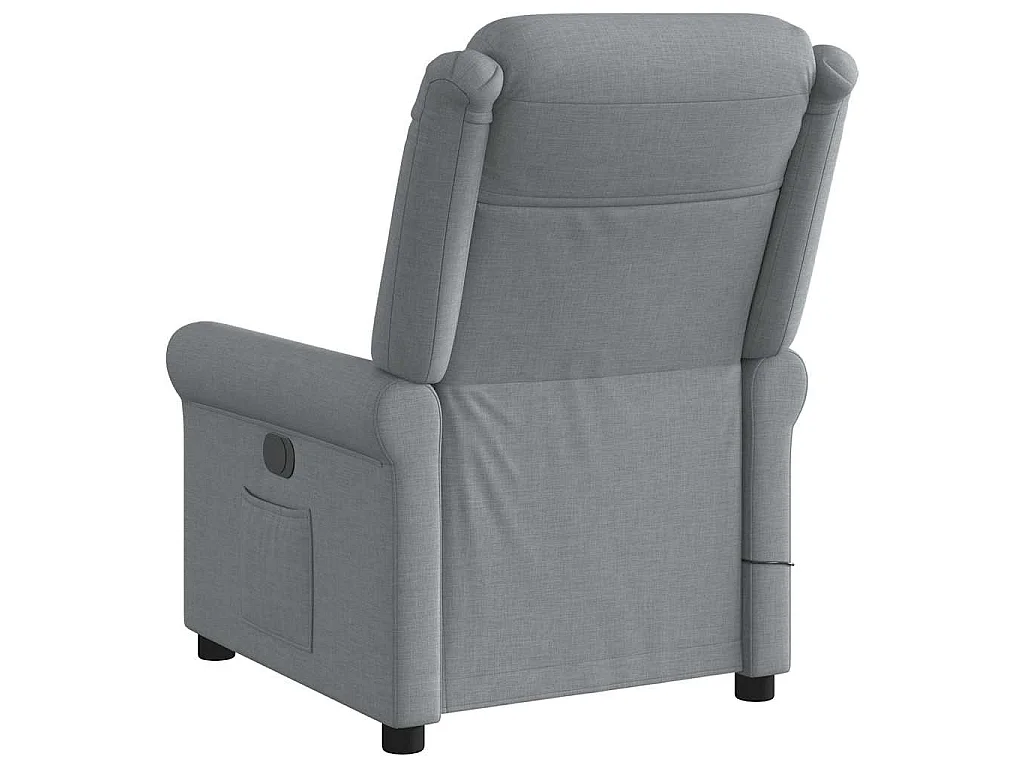 Fauteuil de massage inclinable Gris clair Tissu