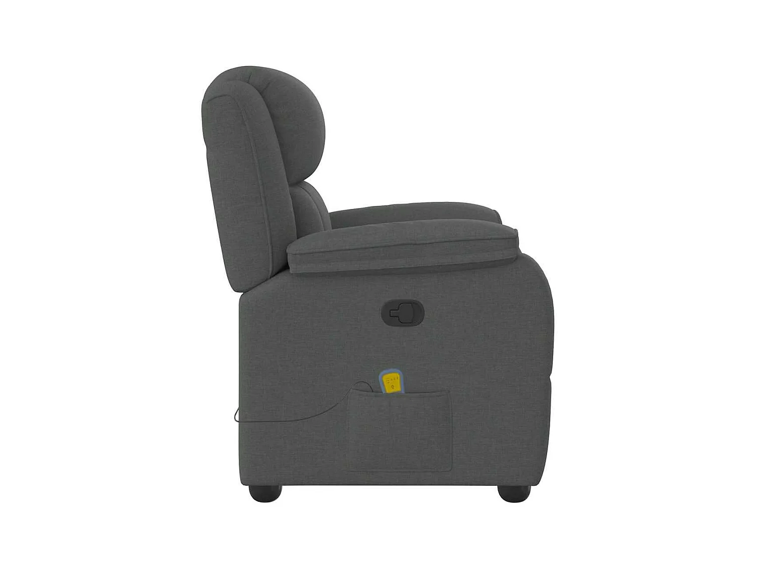 Massagestoel verstelbaar stof donkergrijs