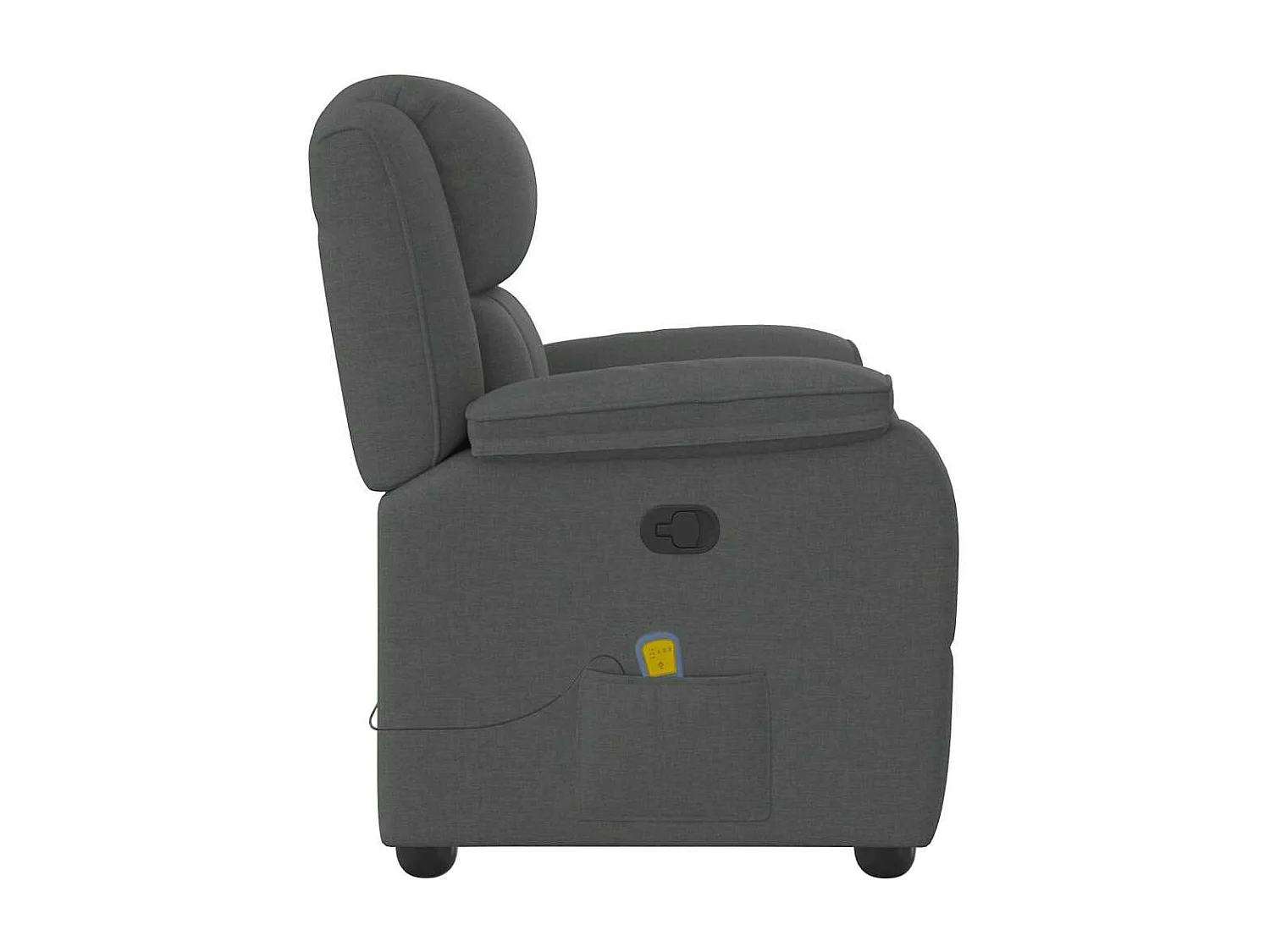 Fauteuil de massage inclinable Gris foncé Tissu