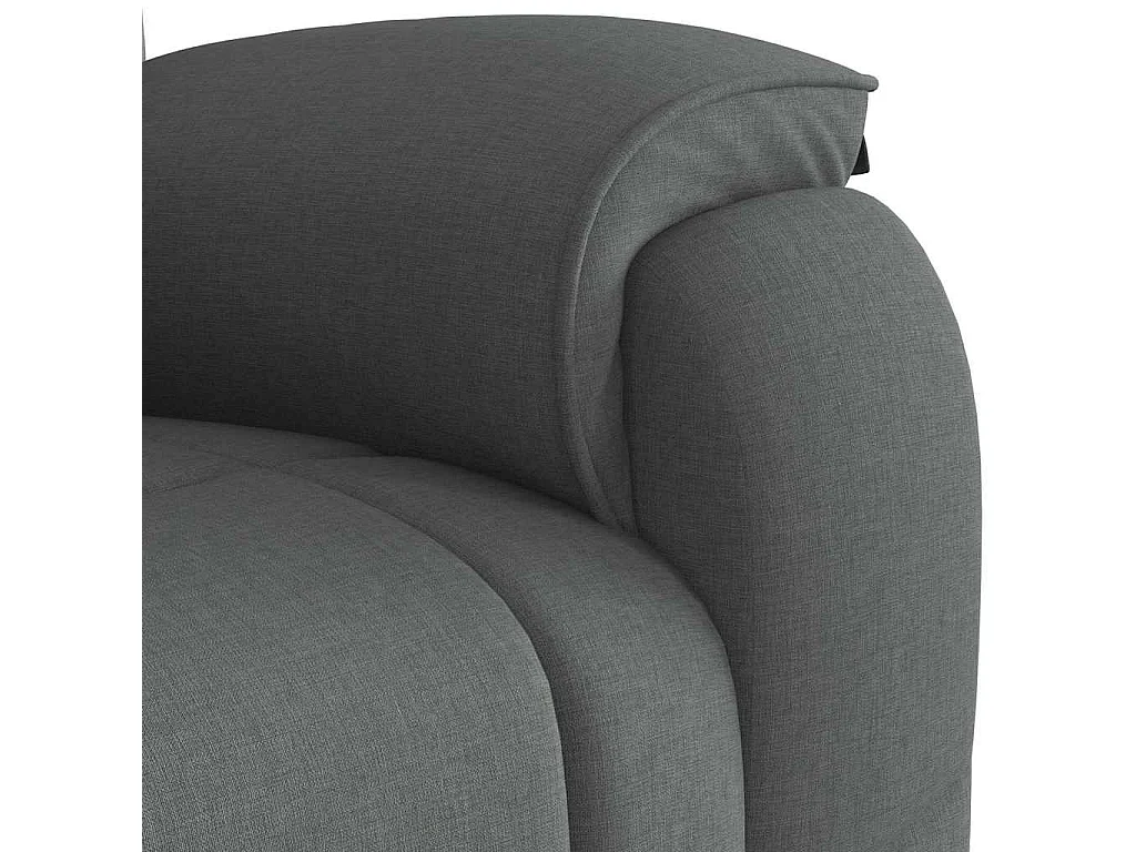 Fauteuil de massage inclinable Gris foncé Tissu