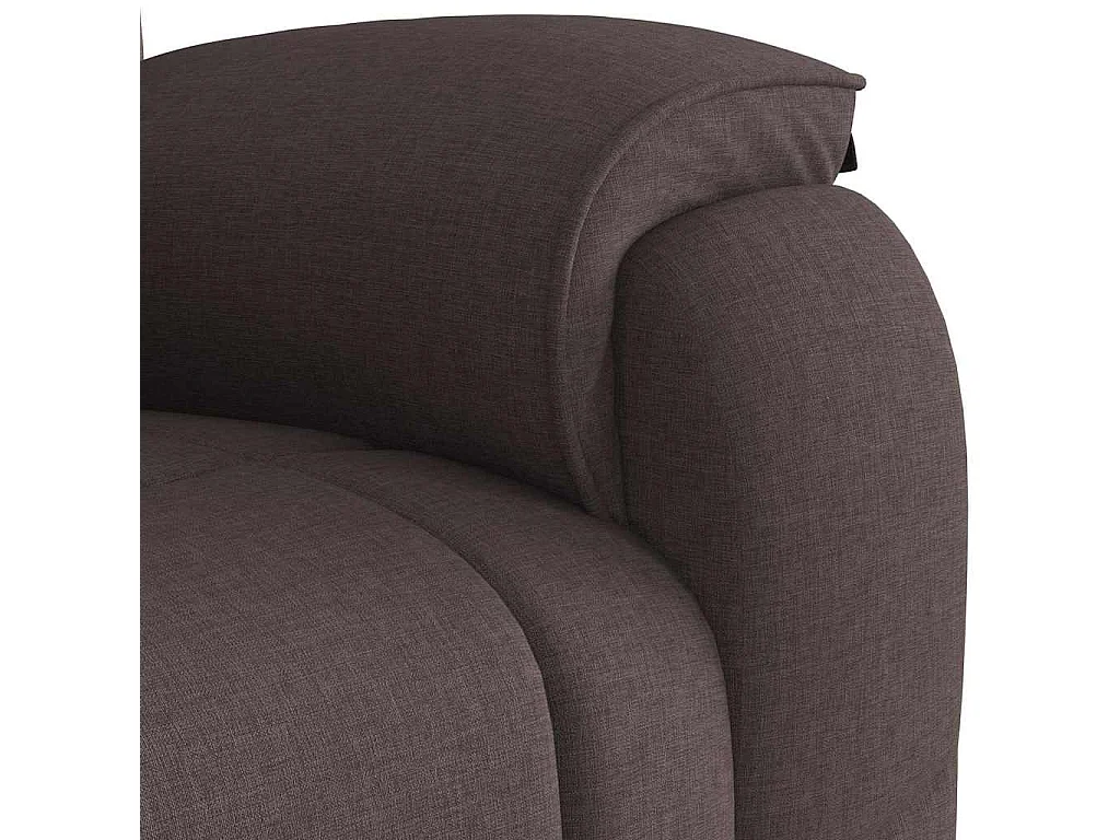 Massagesessel Dunkelbraun Stoff