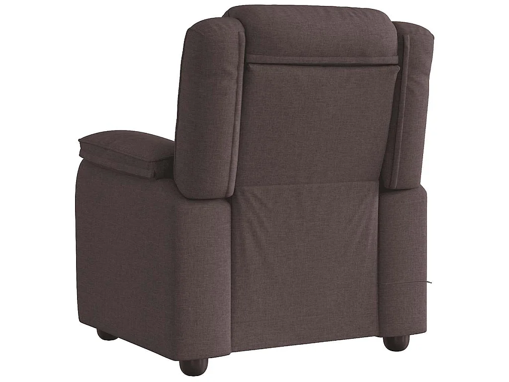 Fauteuil de massage inclinable Marron foncé Tissu