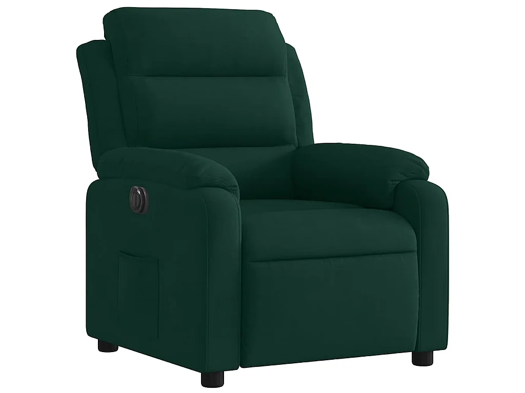 Fauteuil inclinable électrique vert foncé velours
