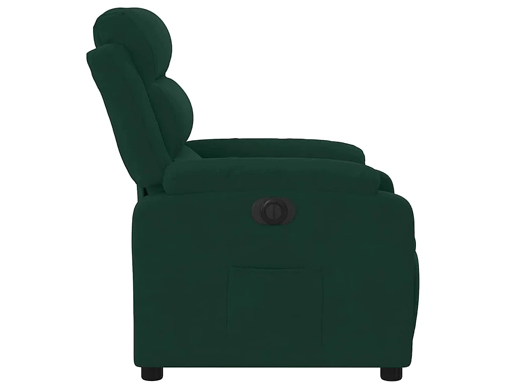 Fauteuil inclinable électrique vert foncé velours