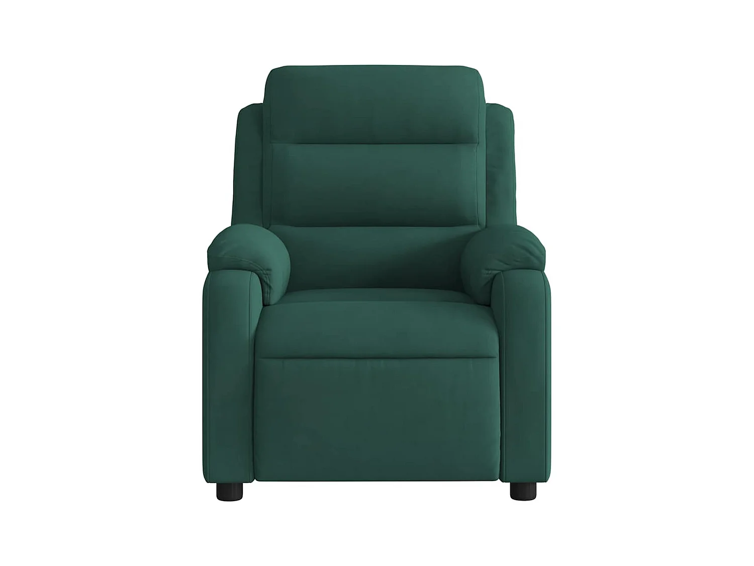 Fauteuil de massage inclinable vert foncé velours