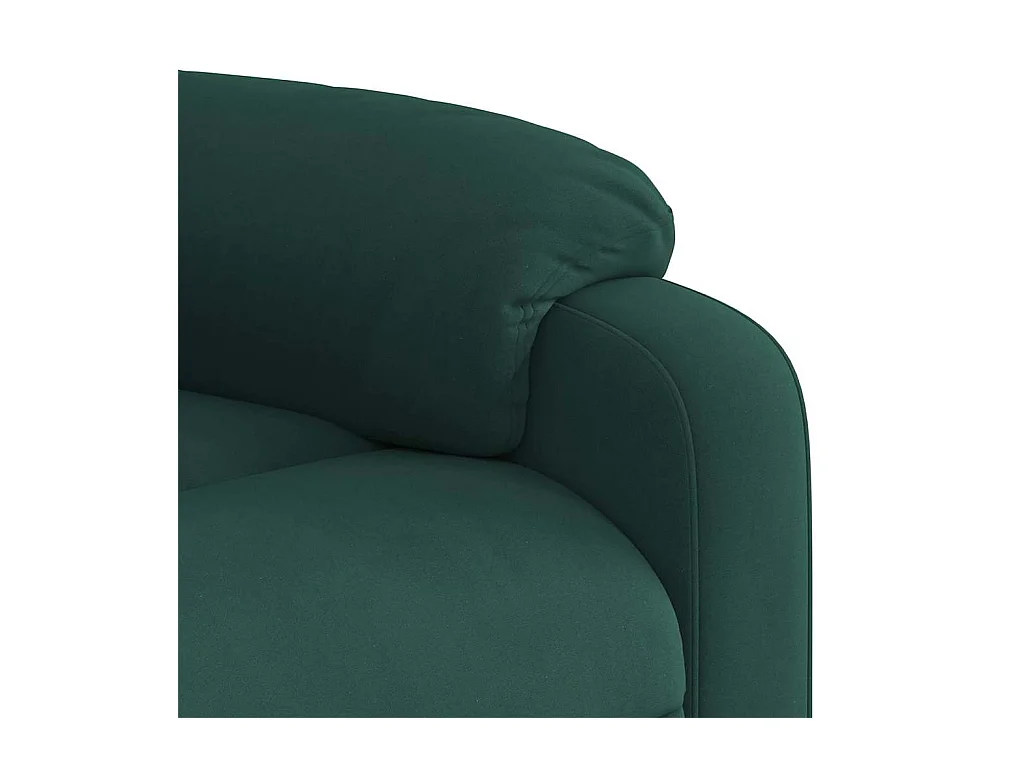 Fauteuil de massage inclinable vert foncé velours