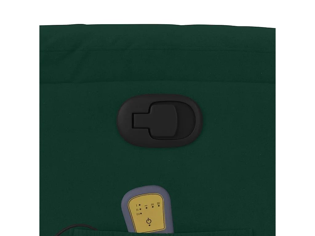 Fauteuil de massage inclinable vert foncé velours