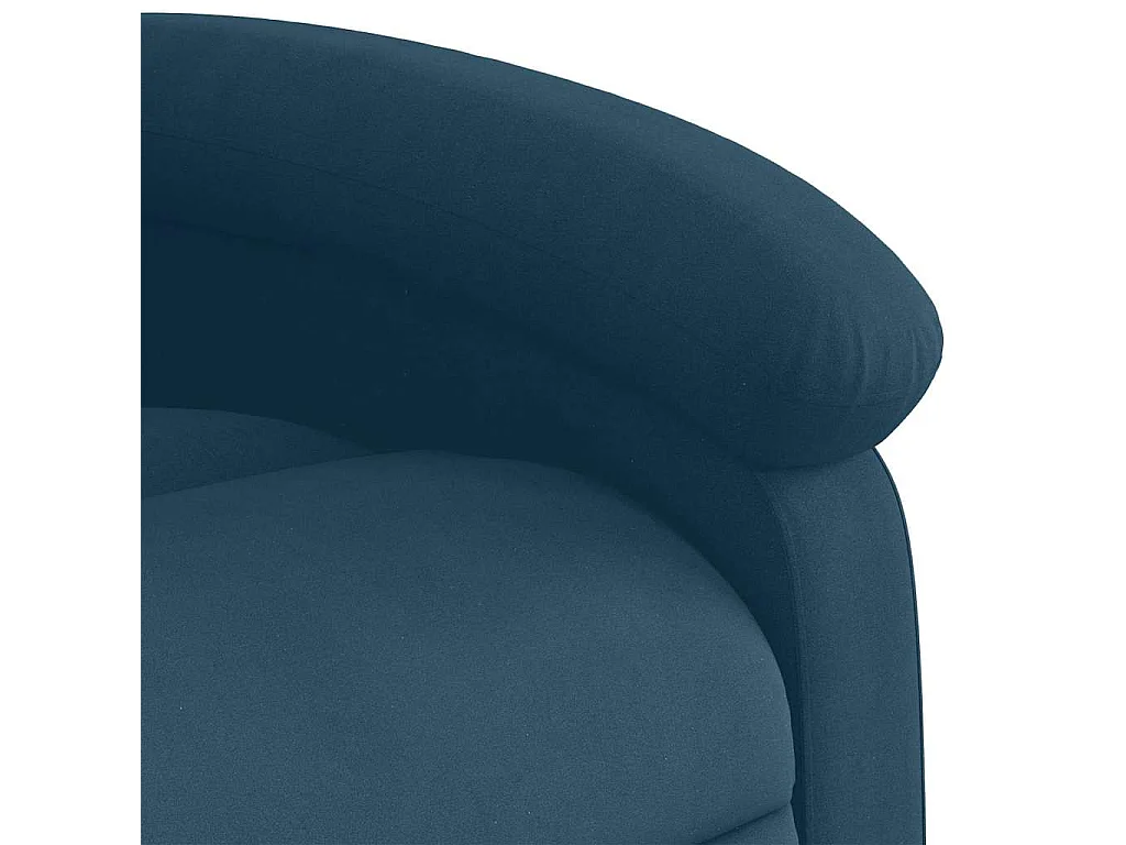 Fauteuil inclinable de massage bleu velours