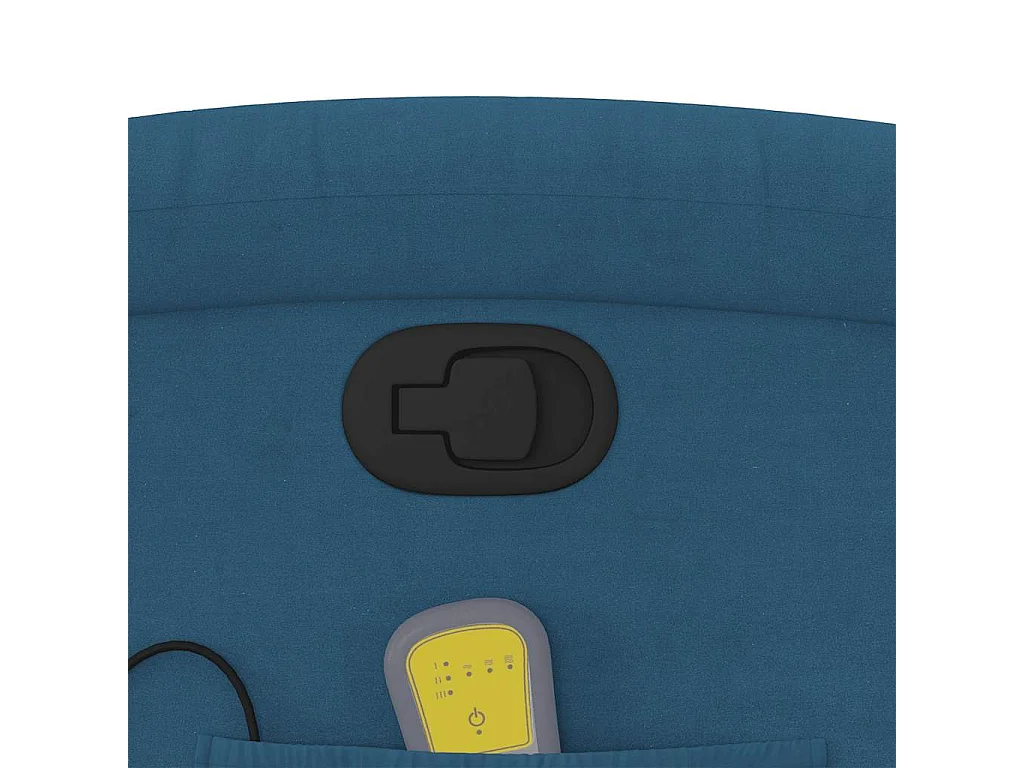 Poltrona Massaggiante Reclinabile Blu in Velluto