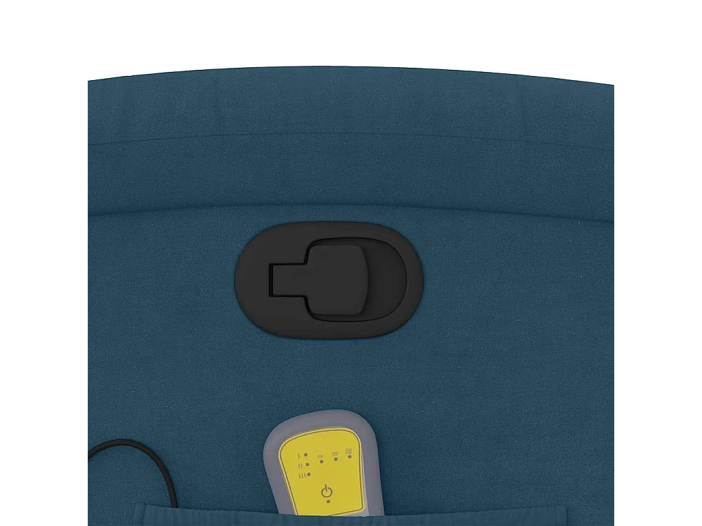 Massagesessel Blau Samt