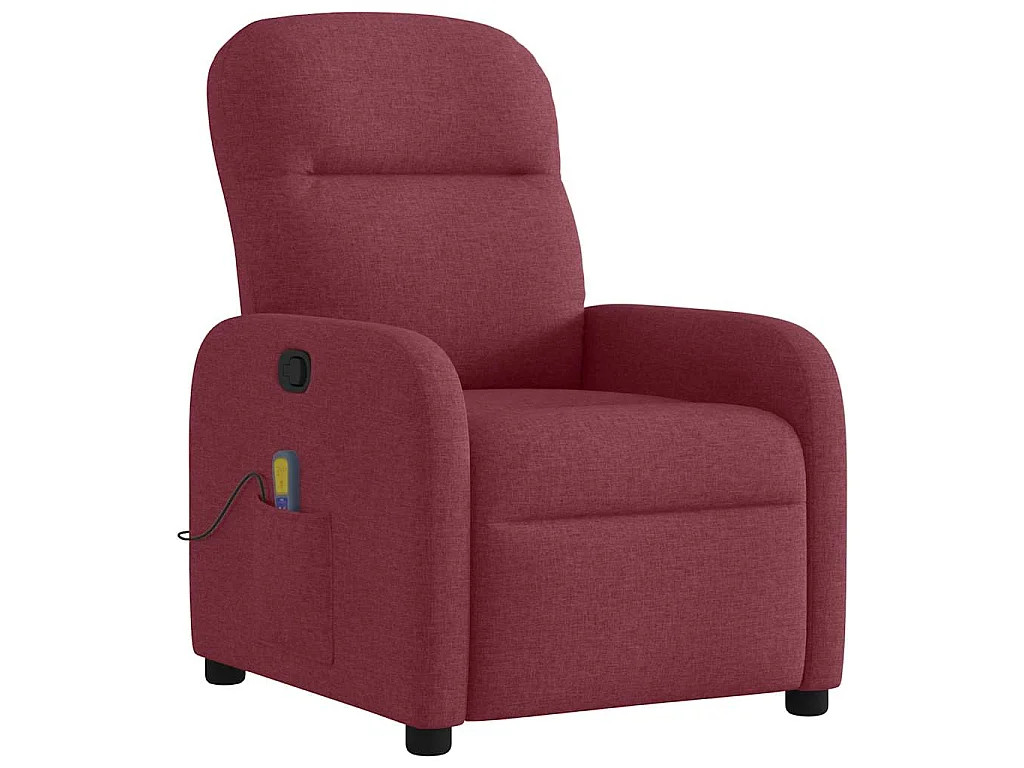 Massagestoel verstelbaar stof wijnrood