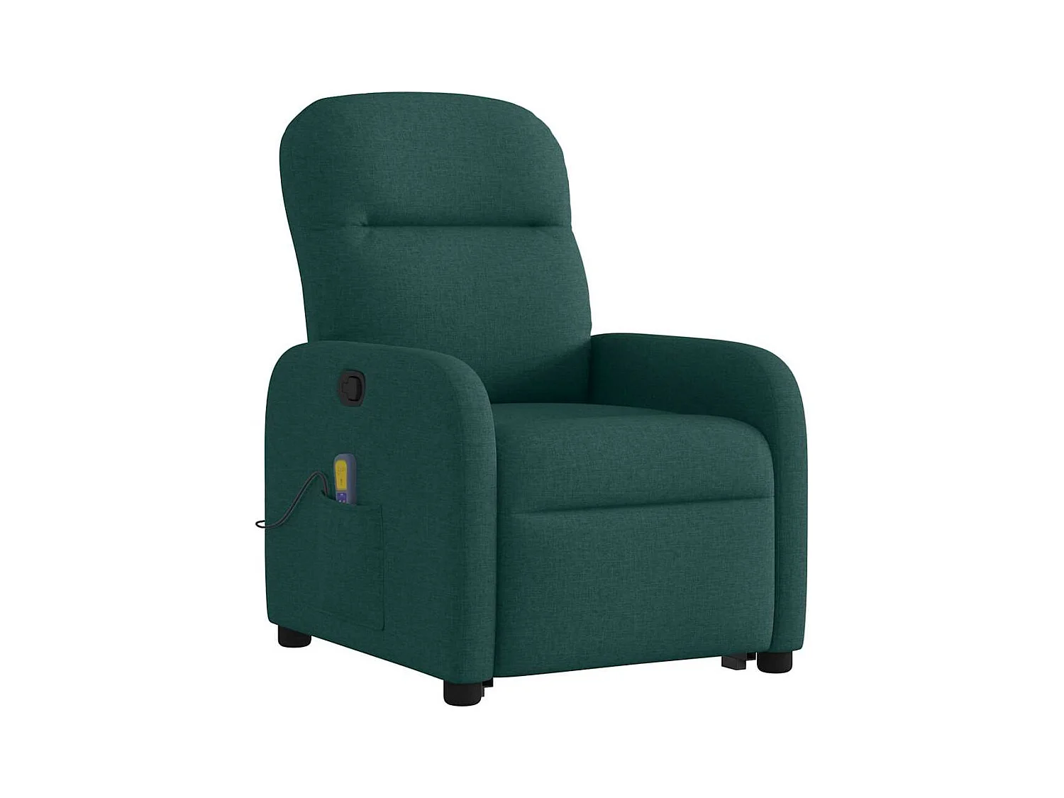 Fauteuil inclinable de massage Vert foncé Tissu
