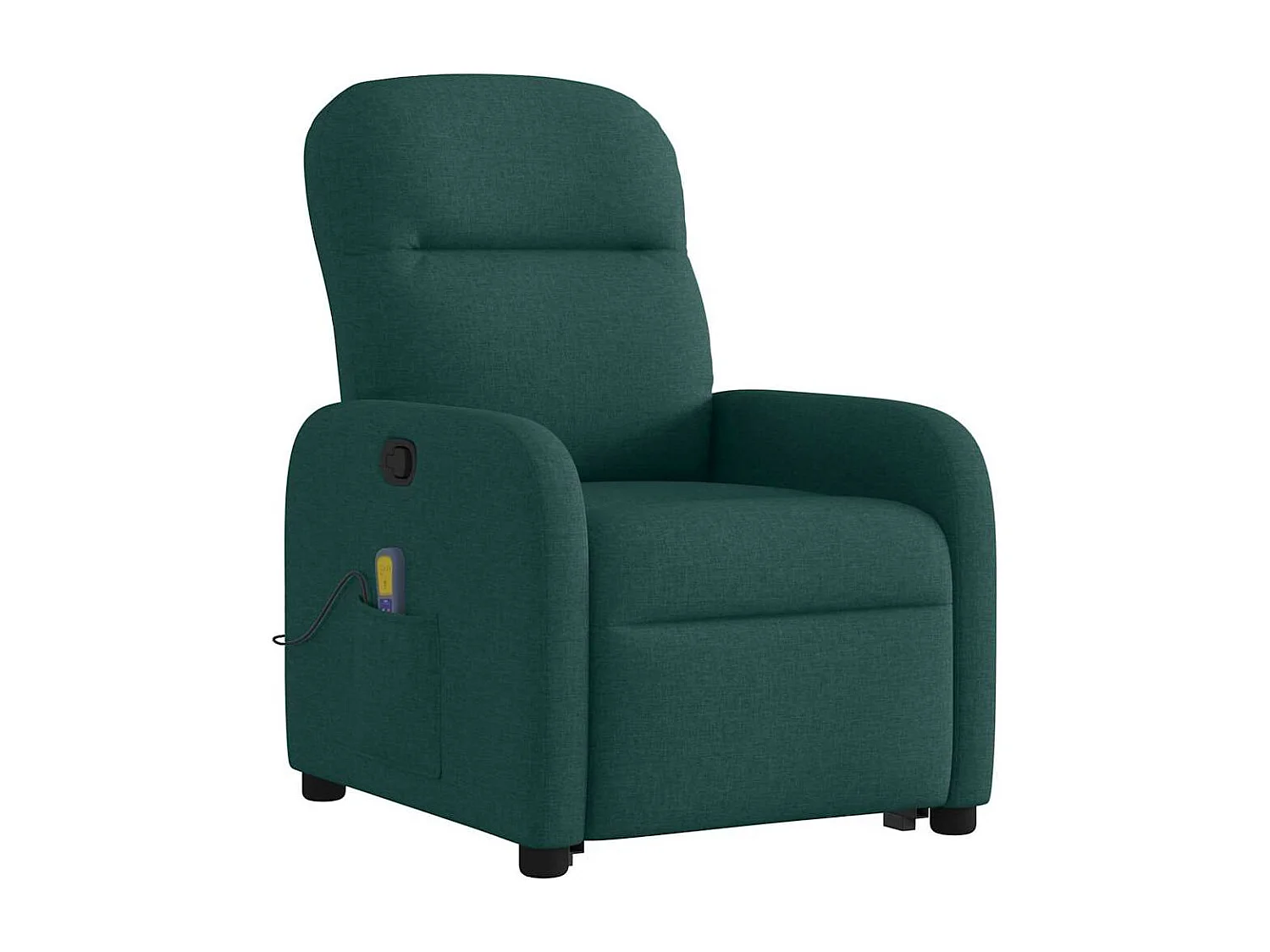 Fauteuil inclinable de massage Vert foncé Tissu